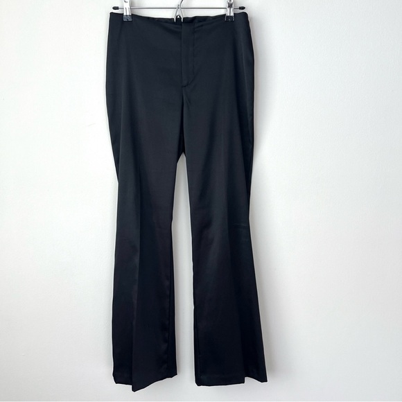 Vintage A. Byer Shiny Black Flare Pants - Picture 1 of 6
